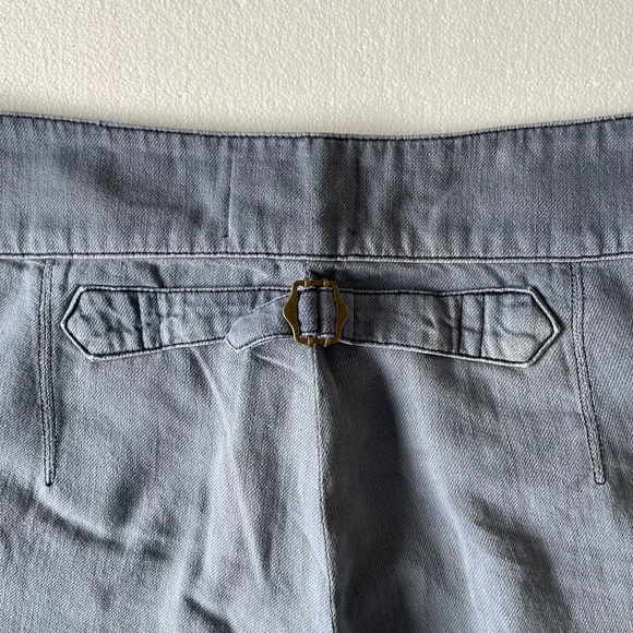 #41 SANDRINE ROSE by Free People French Worker Wide Leg Size 31 Light Wash Jeans - Picture 10 of 14